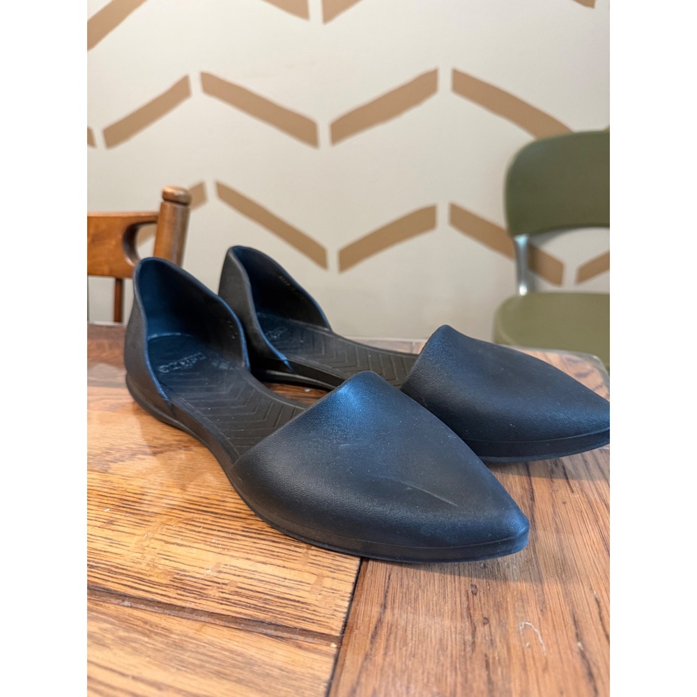 Native Audrey Flats‎ Womens 10 Black Lightweight Pointed Toe dOrsay Slip On